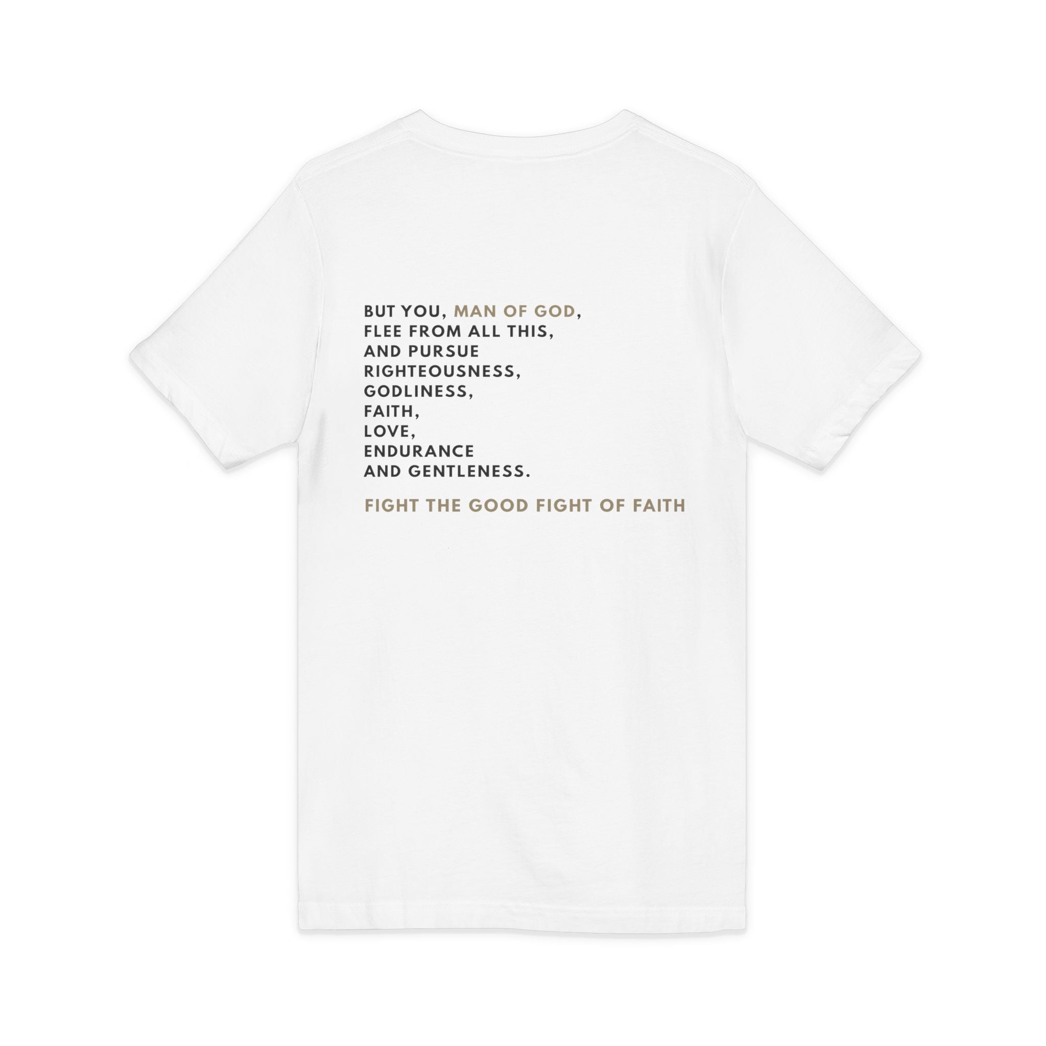 Keep the Faith | Mens White Tee | V Neck