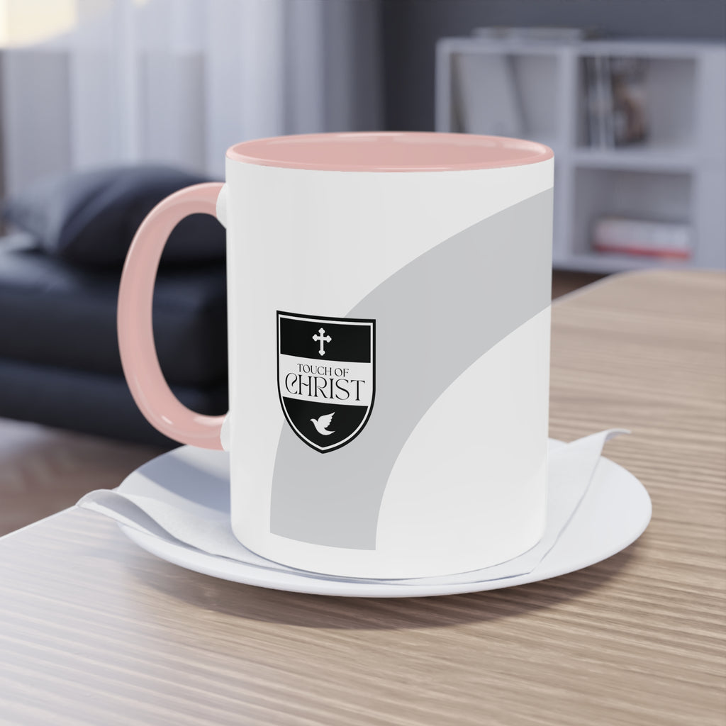 Touch of Christ Crest | Coffee Mug | Two-Tone