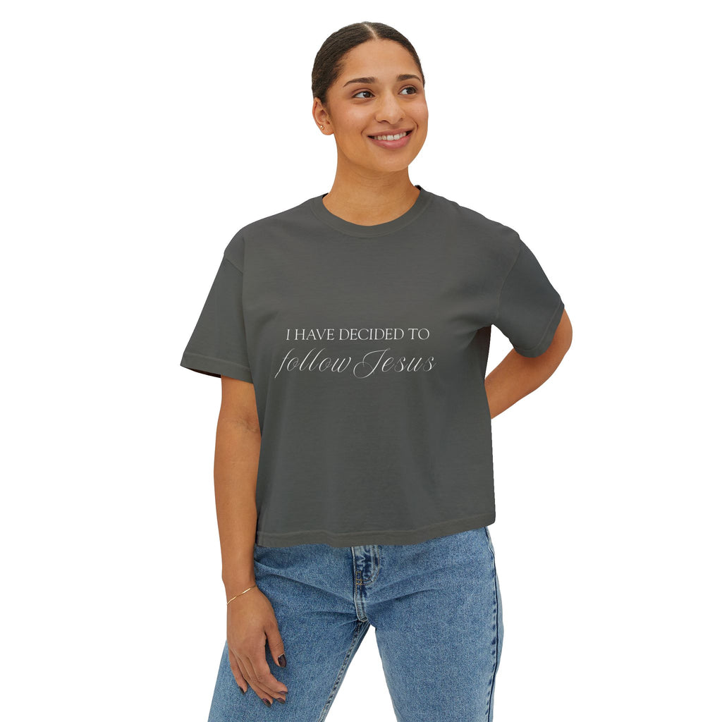 I Have Decided | Womens Faded Tee | Black & Grey