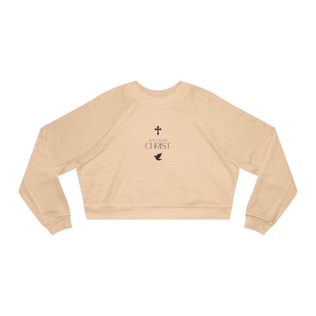 Touch of Christ | Cropped Fleece Pullover | Sand