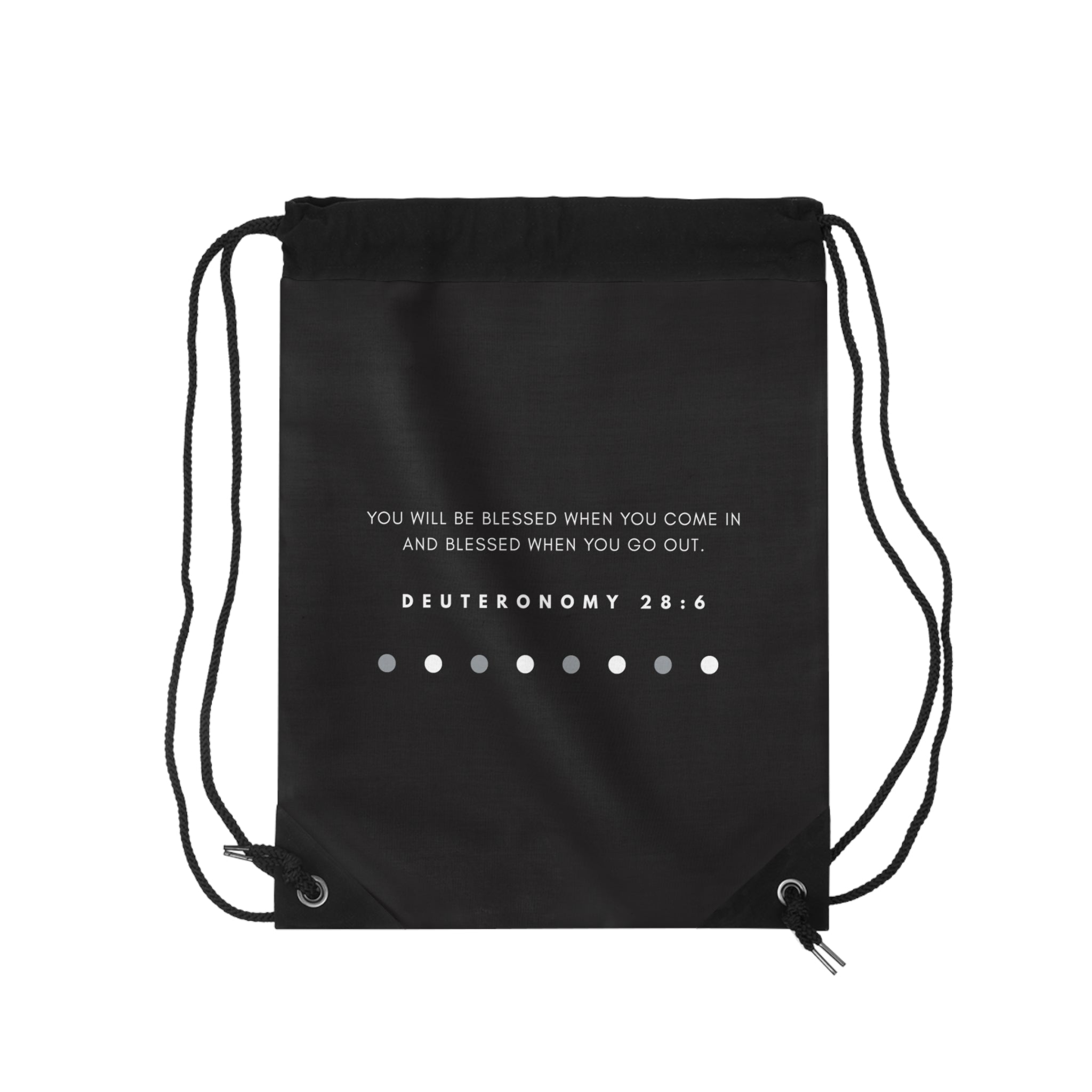Touch of Christ Crest | Drawstring Bag | Charcoal | Dots