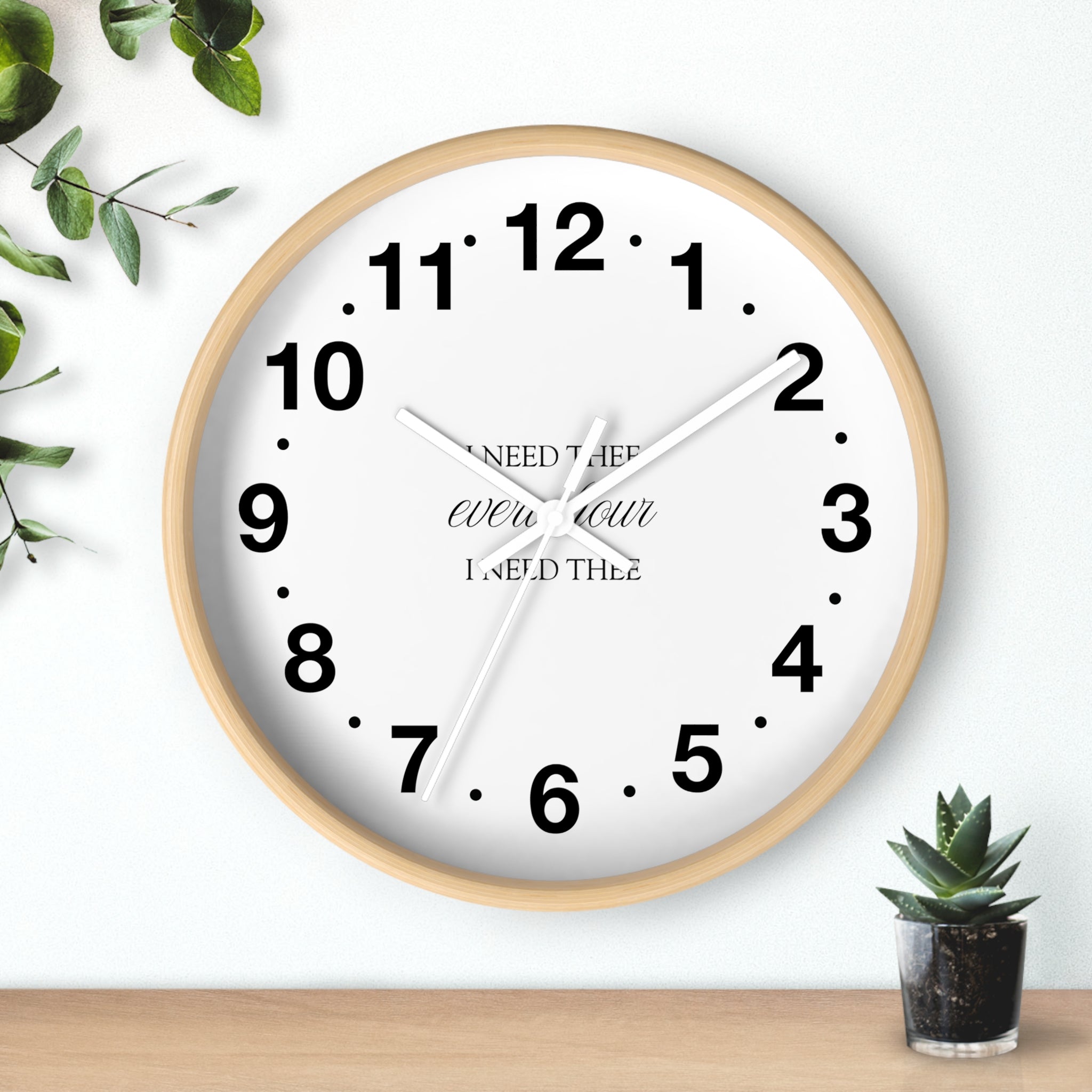 I Need Thee Every Hour | Wall Clock
