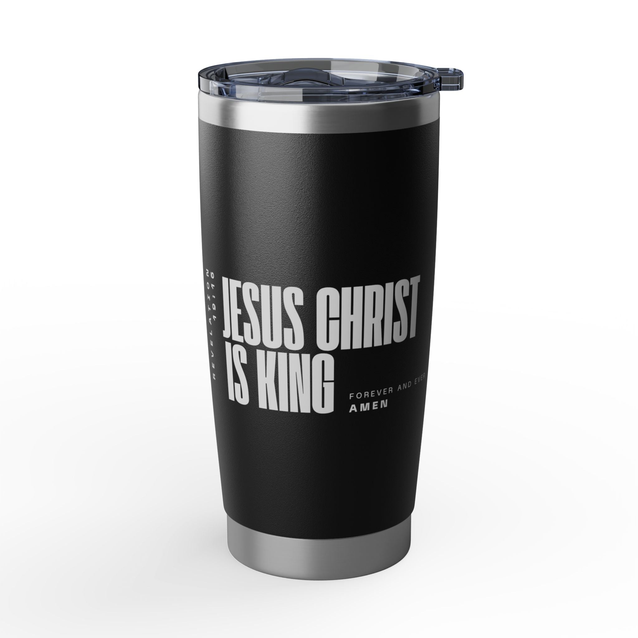Jesus Is King | Tumbler, 20oz. | Bold Black