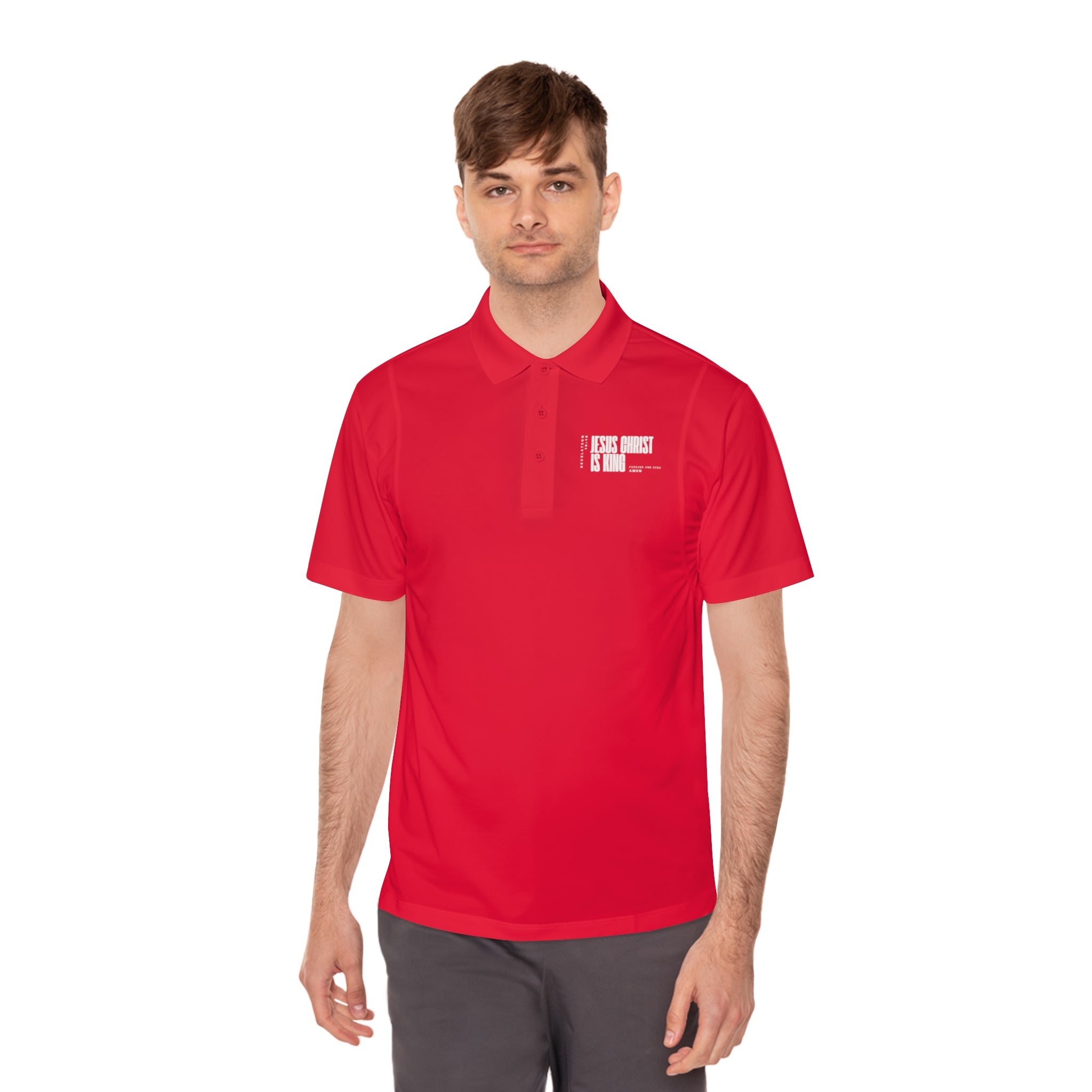 Jesus Is King | Mens Performance Polo