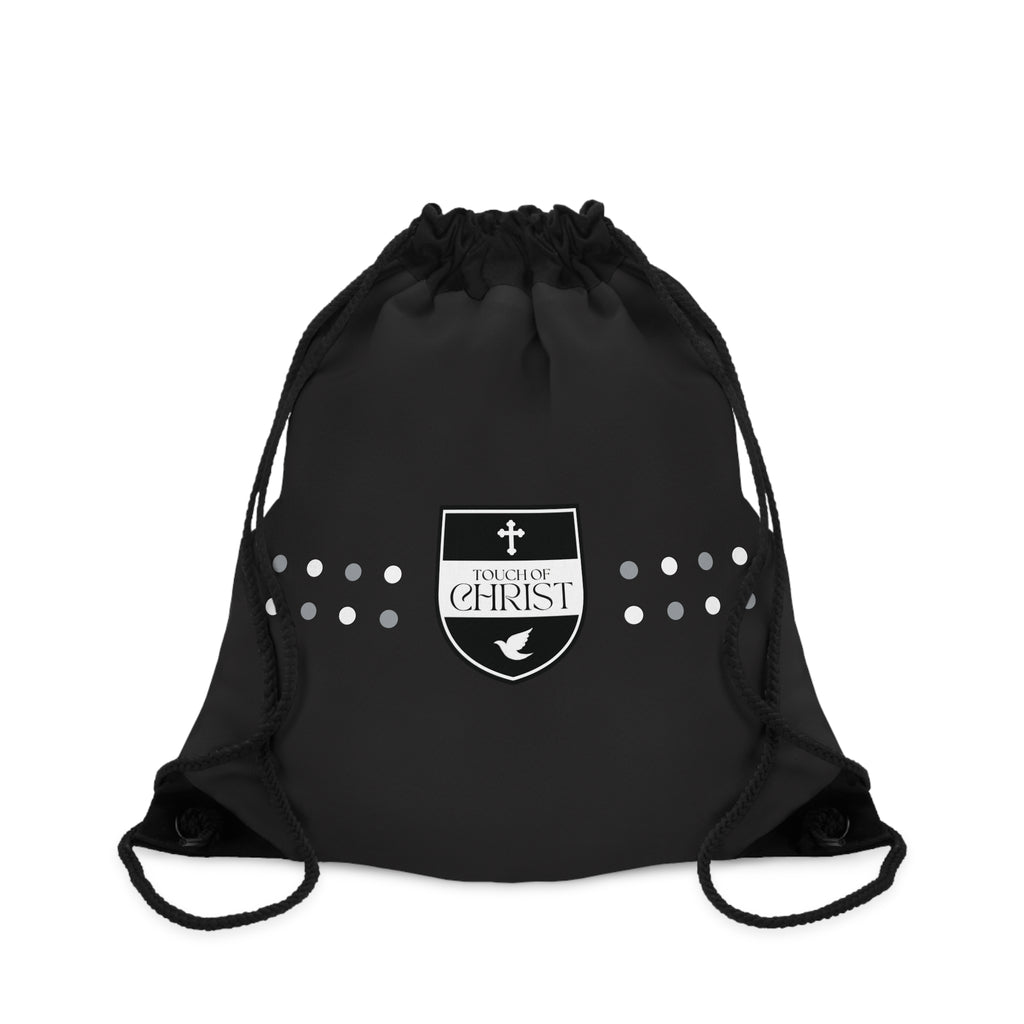 Touch of Christ Crest | Drawstring Bag | Charcoal | Dots