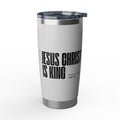 Jesus Is King | Tumbler, 20oz. | Pearl White