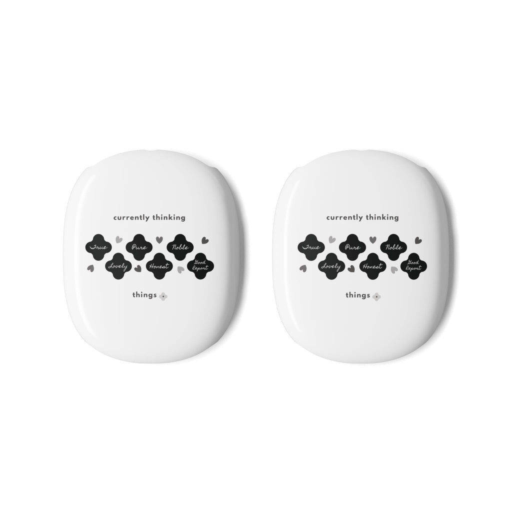 Philippians 4:8 | AirPod Max Hard Case | Pearl White