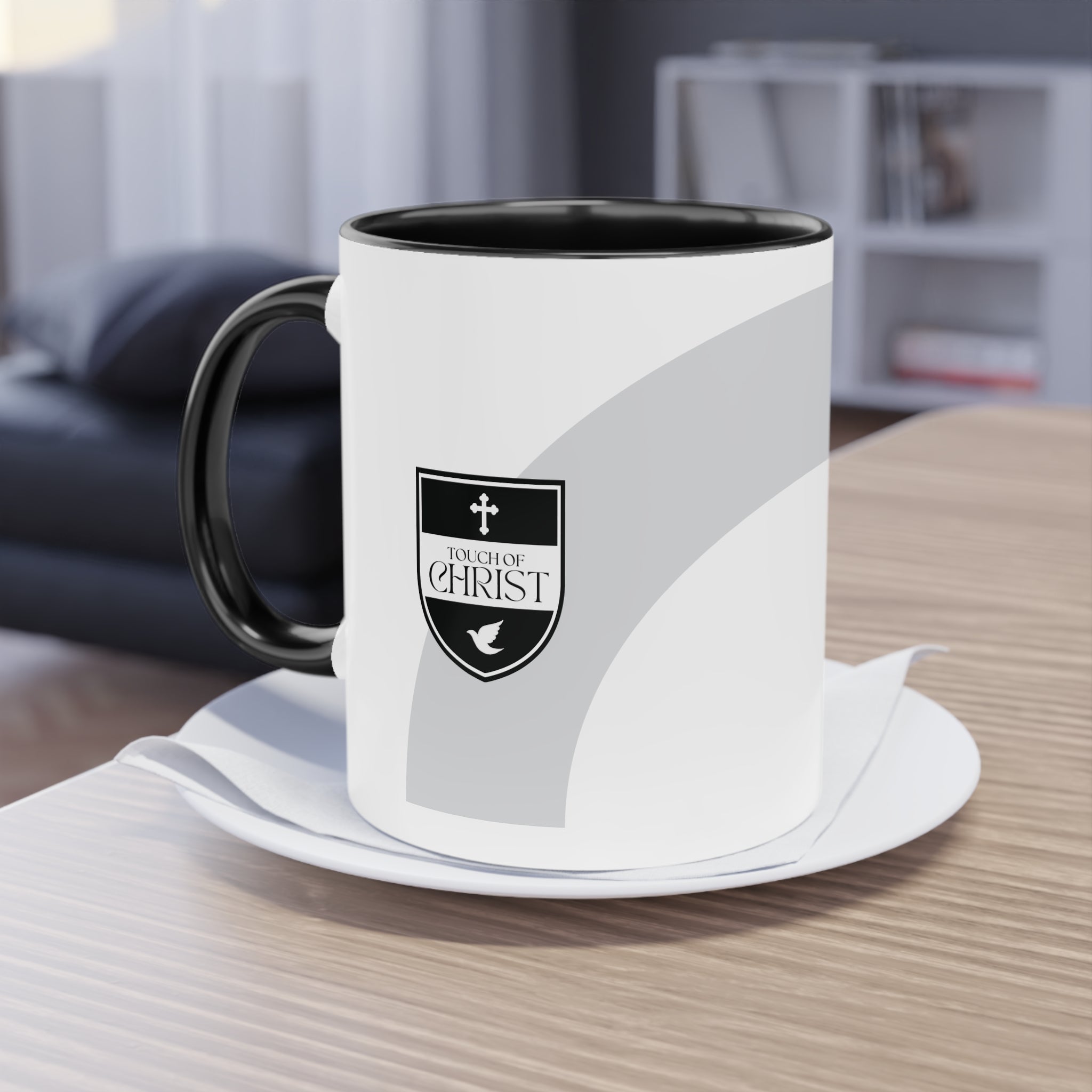 Touch of Christ Crest | Coffee Mug | Two-Tone