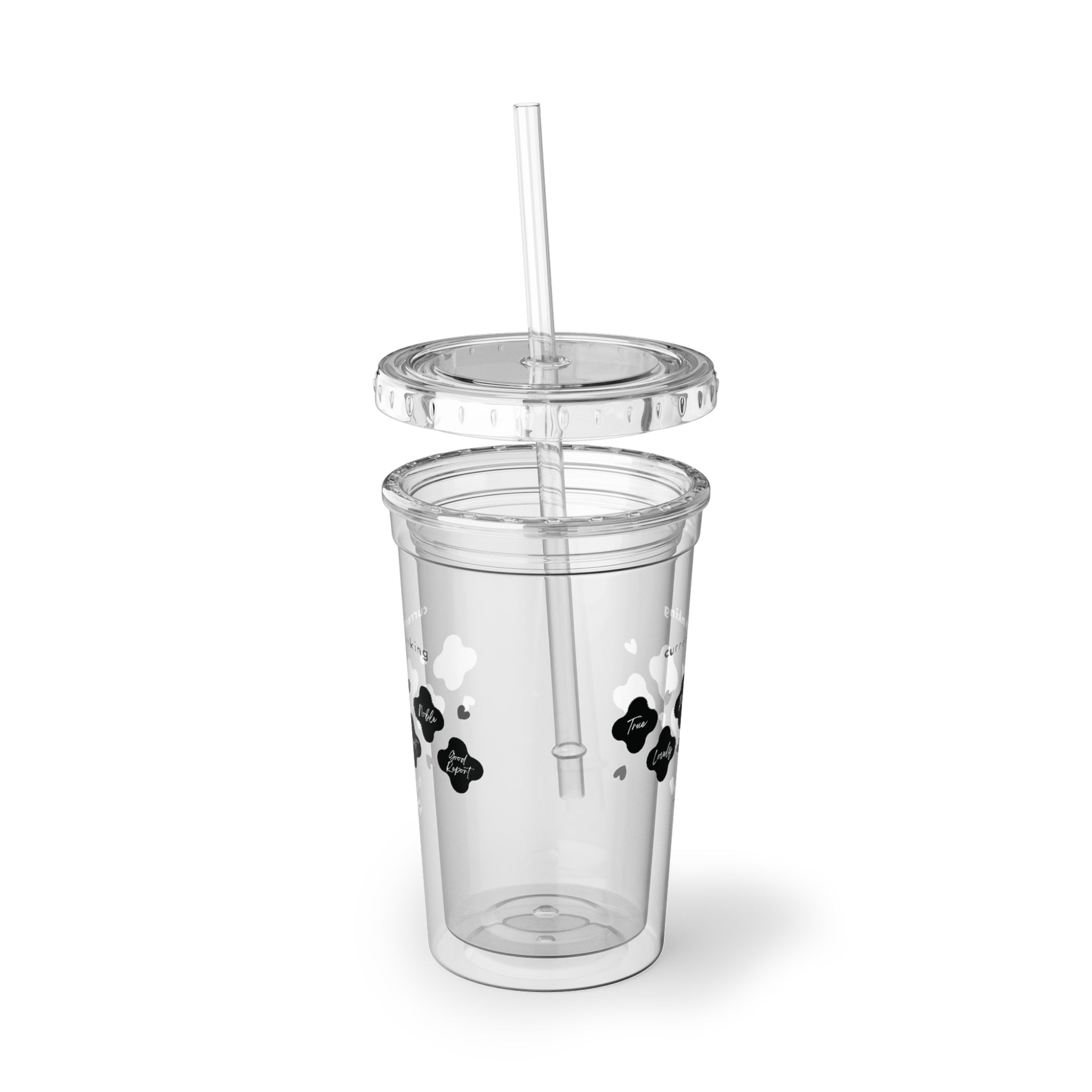 Philippians 4:8 | Acrylic Cup, 16oz. | Clear