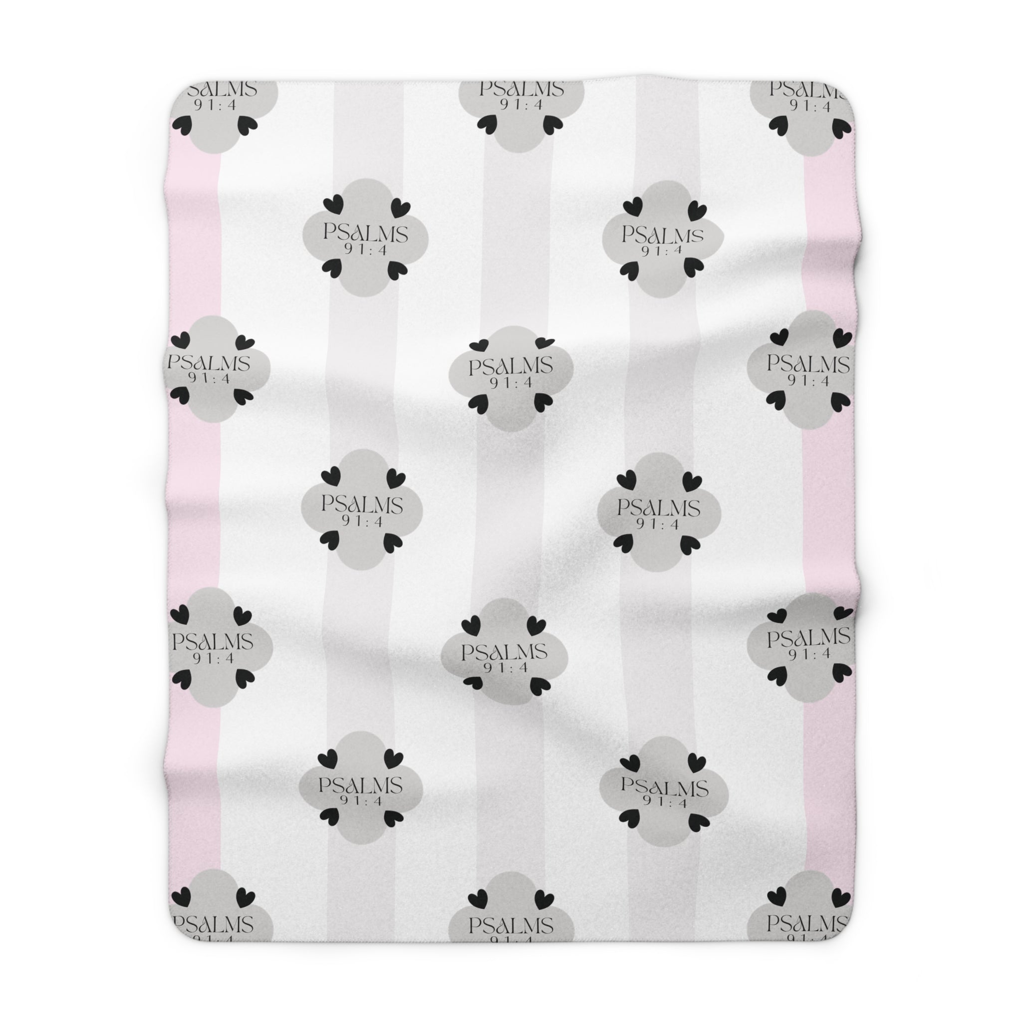 Psalms 91:4 | Sherpa Fleece Blanket | Precious Pink