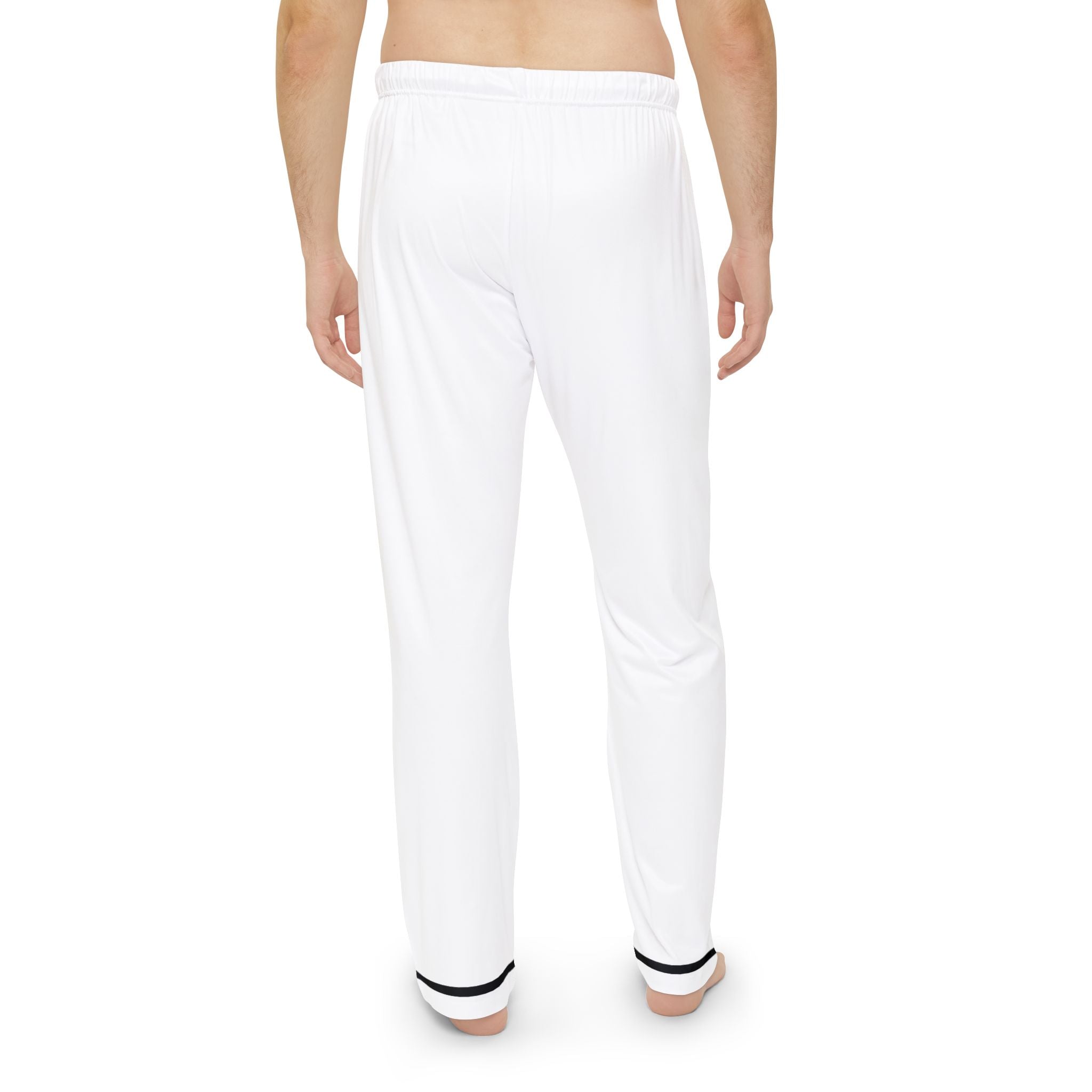 Touch of Christ Crest | White Pajama Bottoms | Black-lined