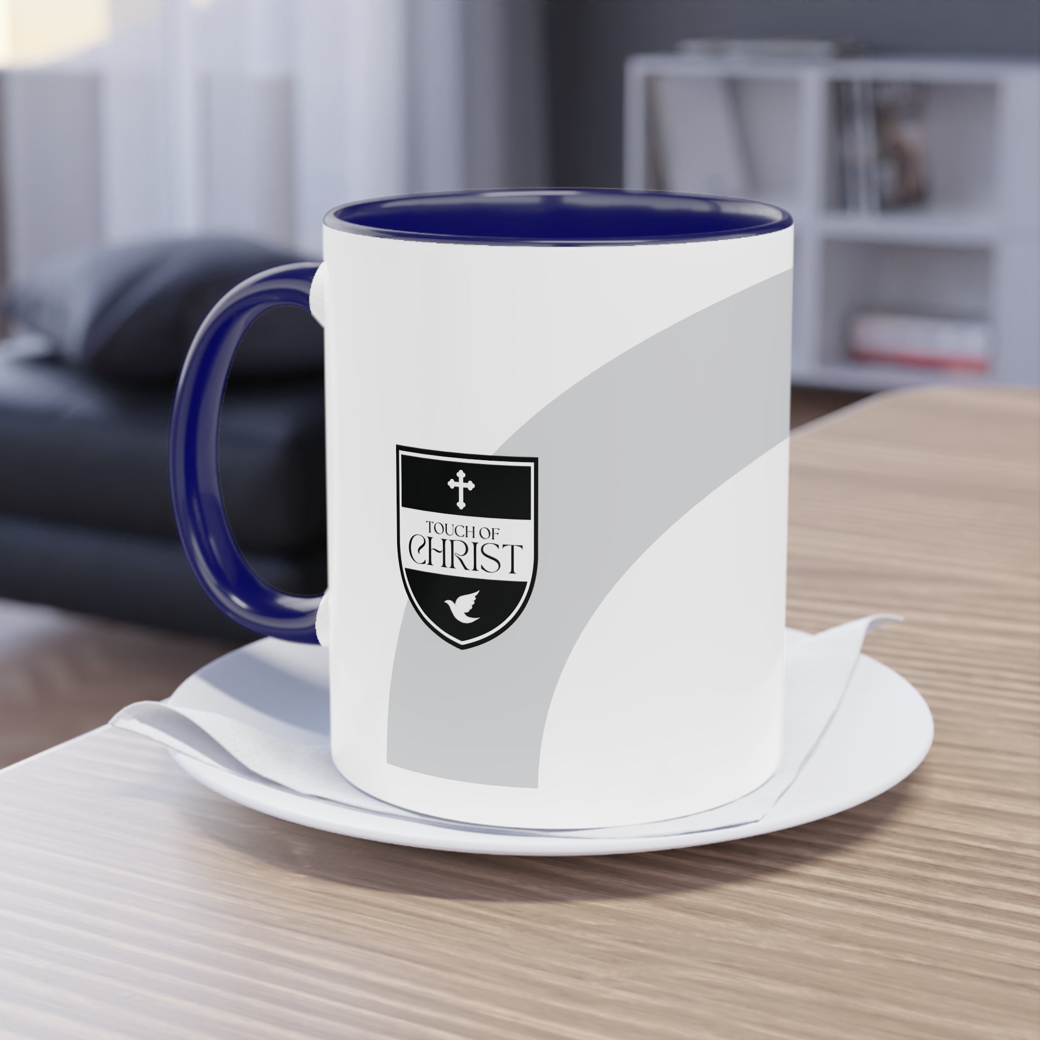 Touch of Christ Crest | Coffee Mug | Two-Tone