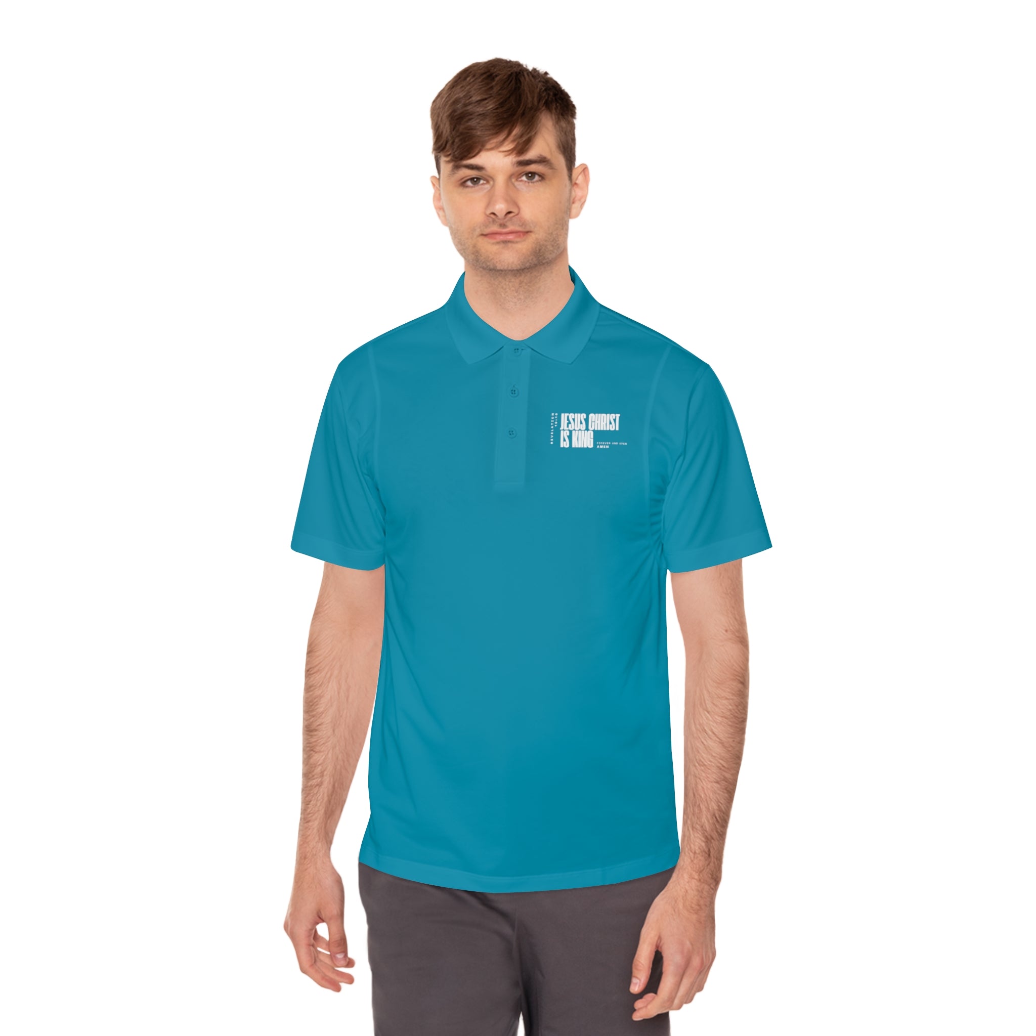 Jesus Is King | Mens Performance Polo