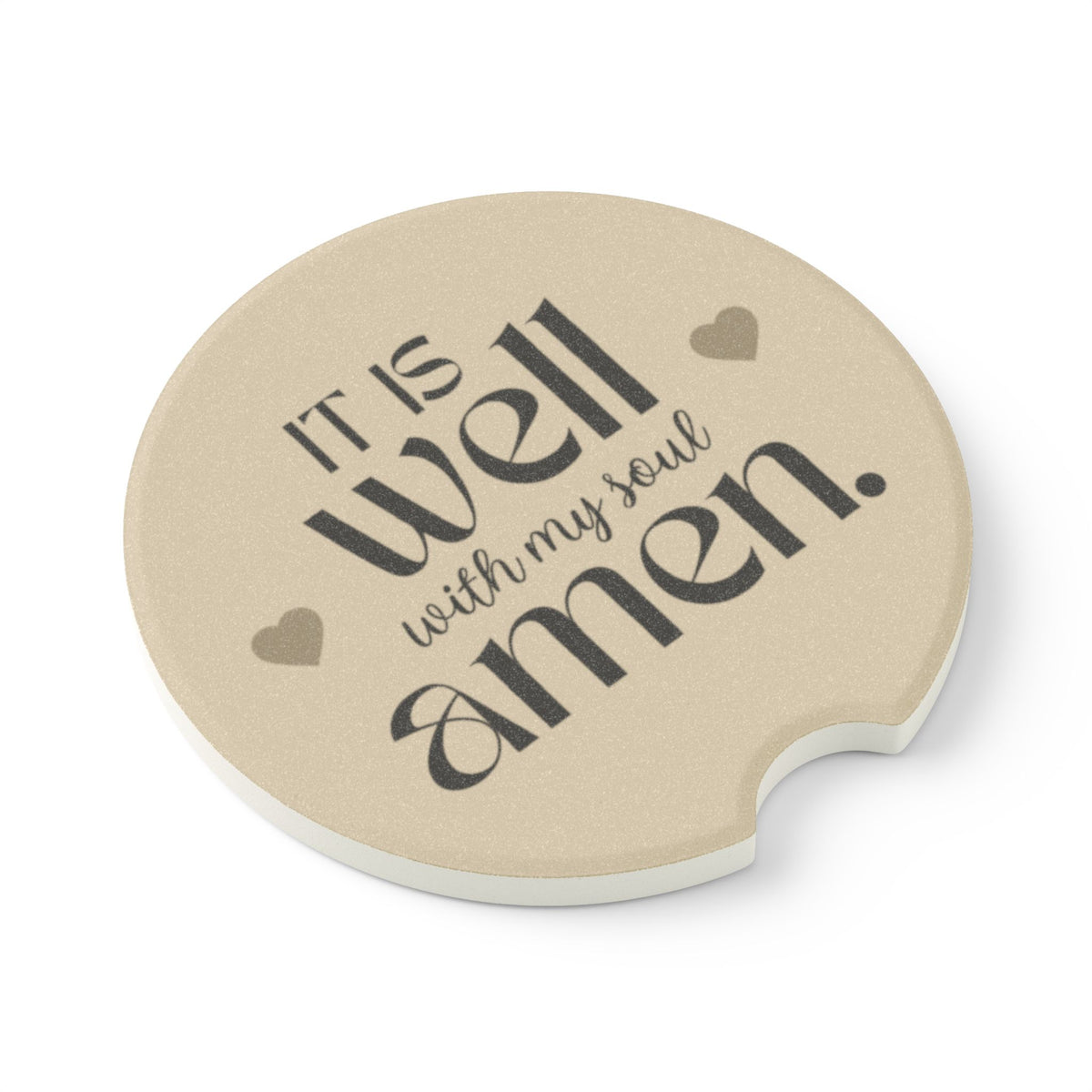 It Is Well With My Soul | Soapstone Car Coaster, 1-2pcs