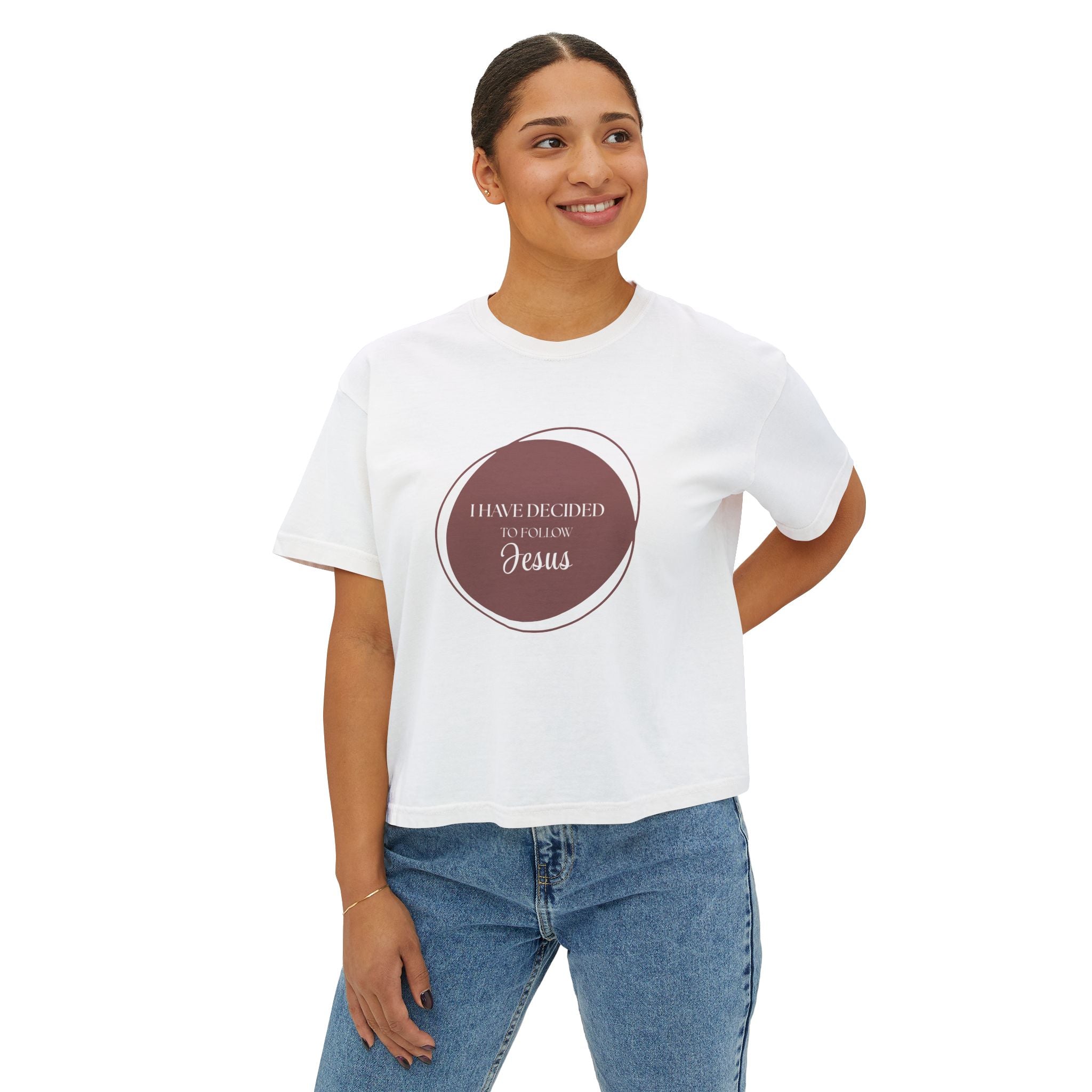 I Have Decided | Womens Boxy Tee | Brown