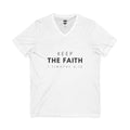 Keep the Faith | Mens White Tee | V Neck