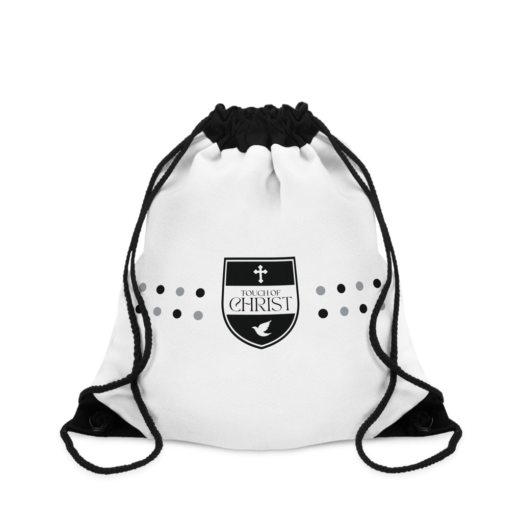 Touch of Christ Crest | Drawstring Bag | Bold Black | Dots