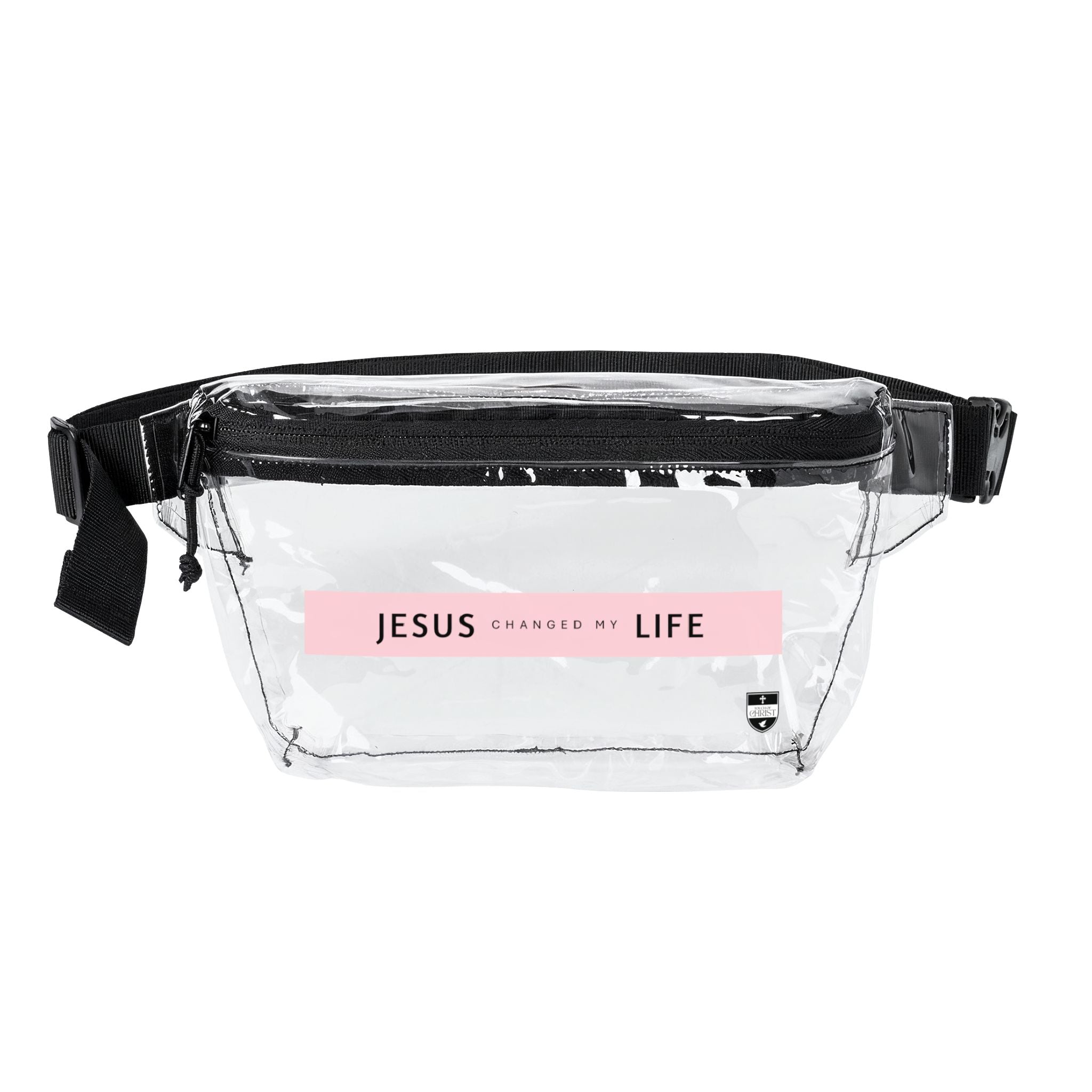 Jesus Changed My Life | Clear or Black PVC Waist Bag