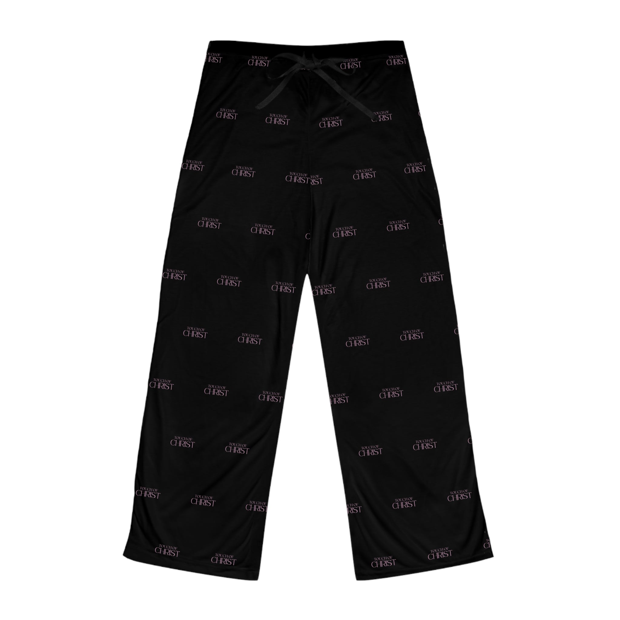 Touch of Christ Crest | Womens Pajama Bottoms | Bold Black