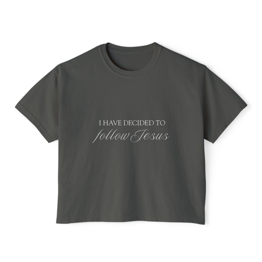 I Have Decided | Womens Faded Tee | Black & Grey