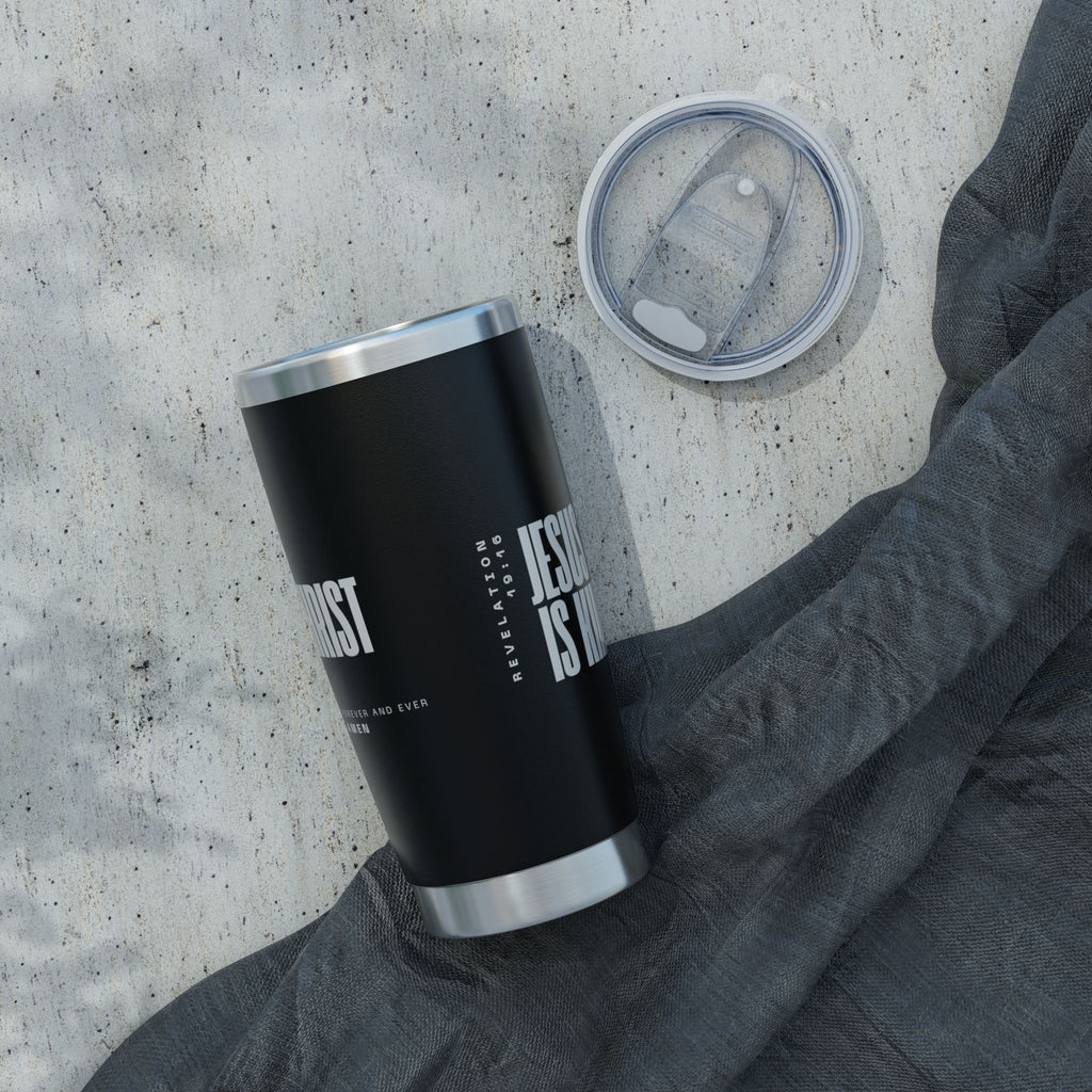 Jesus Is King | Tumbler, 20oz. | Bold Black