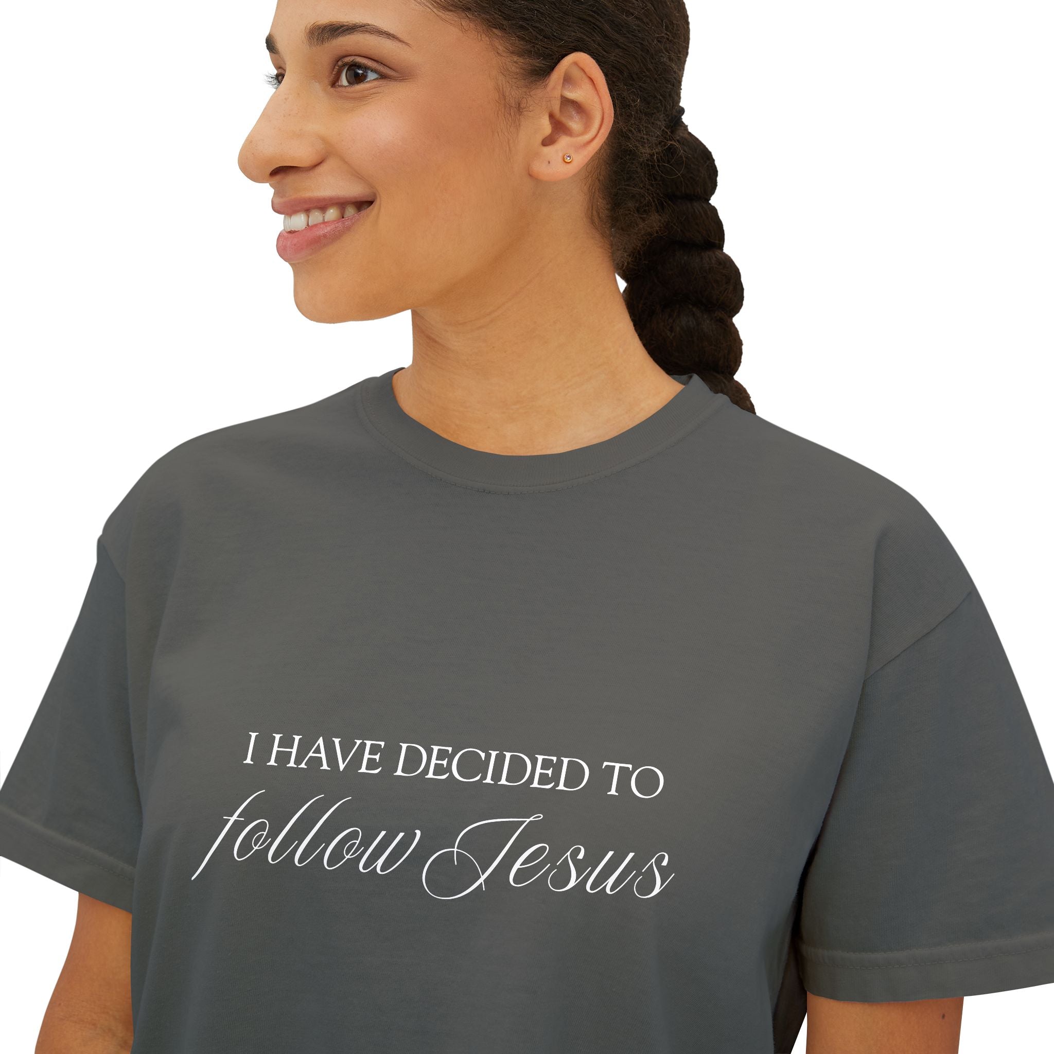 I Have Decided | Womens Faded Tee | Black & Grey