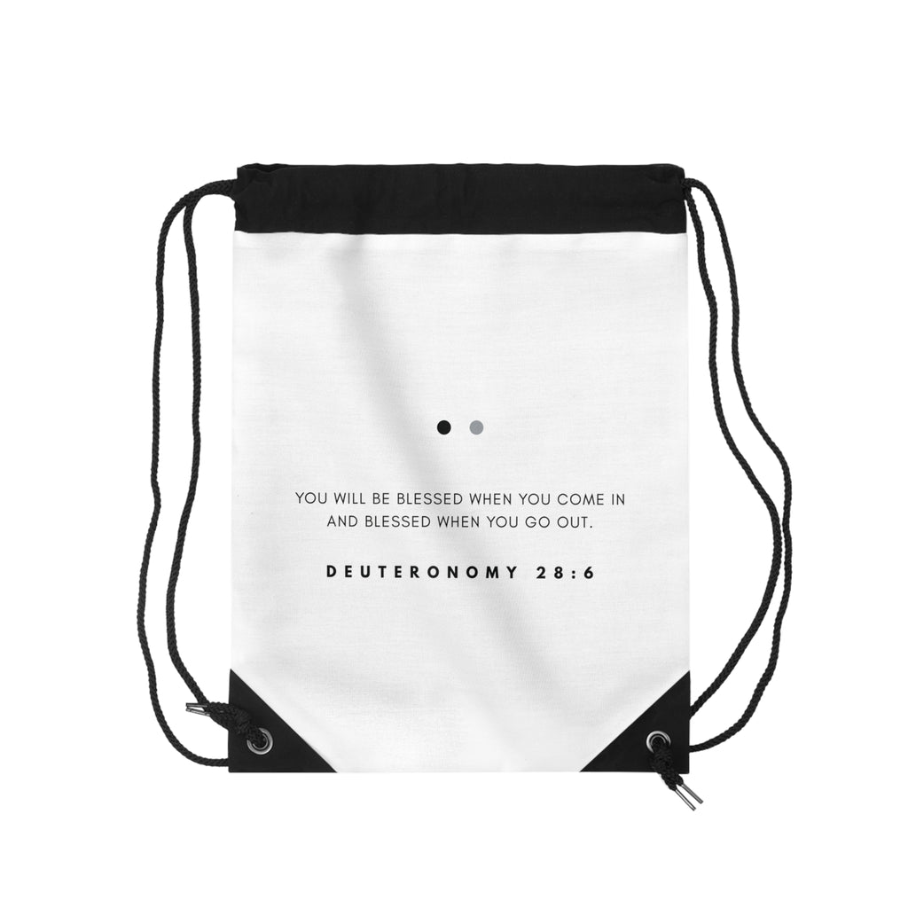 Touch of Christ Crest | Drawstring Bag | Bold Black | Dots
