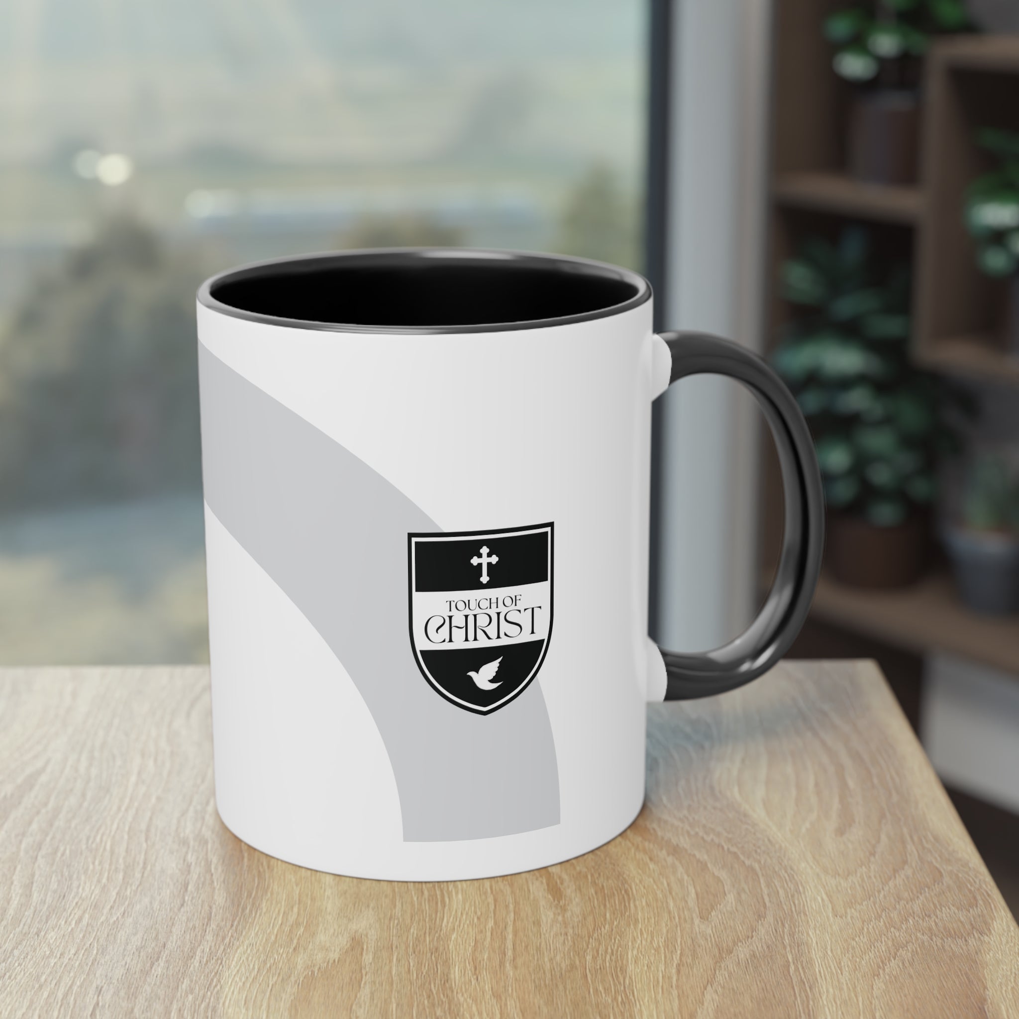 Touch of Christ Crest | Coffee Mug | Two-Tone