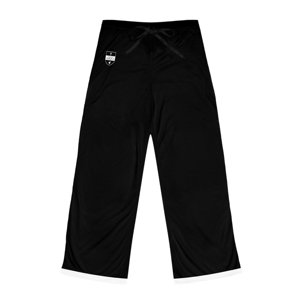 Touch of Christ Crest | Womens Pajama Bottoms | Bold Black