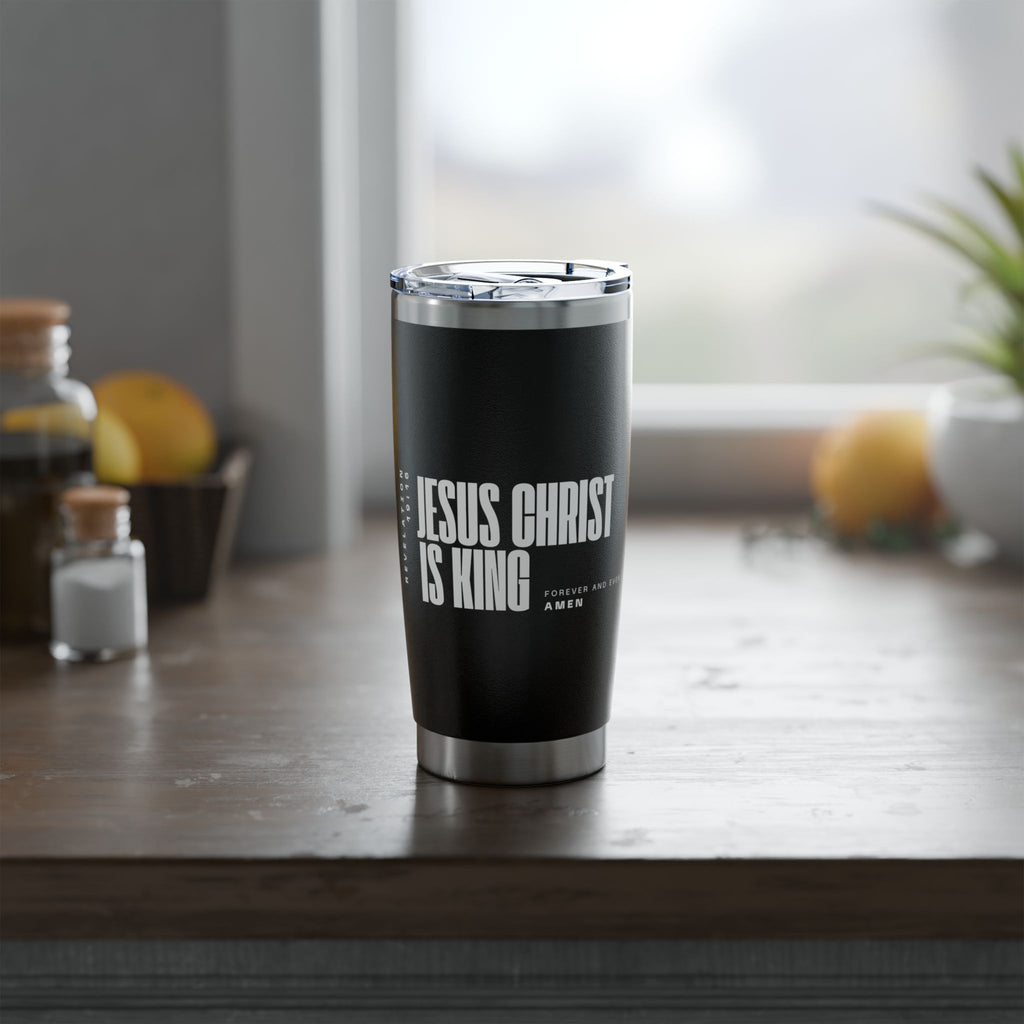 Jesus Is King | Tumbler, 20oz. | Bold Black