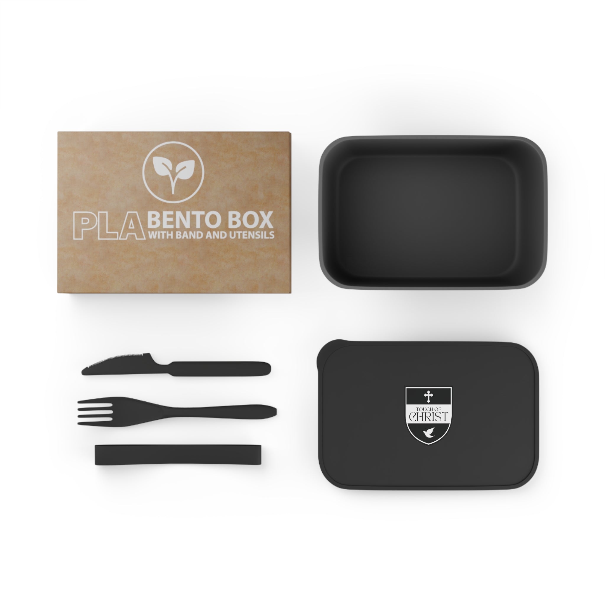 Touch of Christ Crest - Bento Box | PLA Lunch Box with Band & Utensils