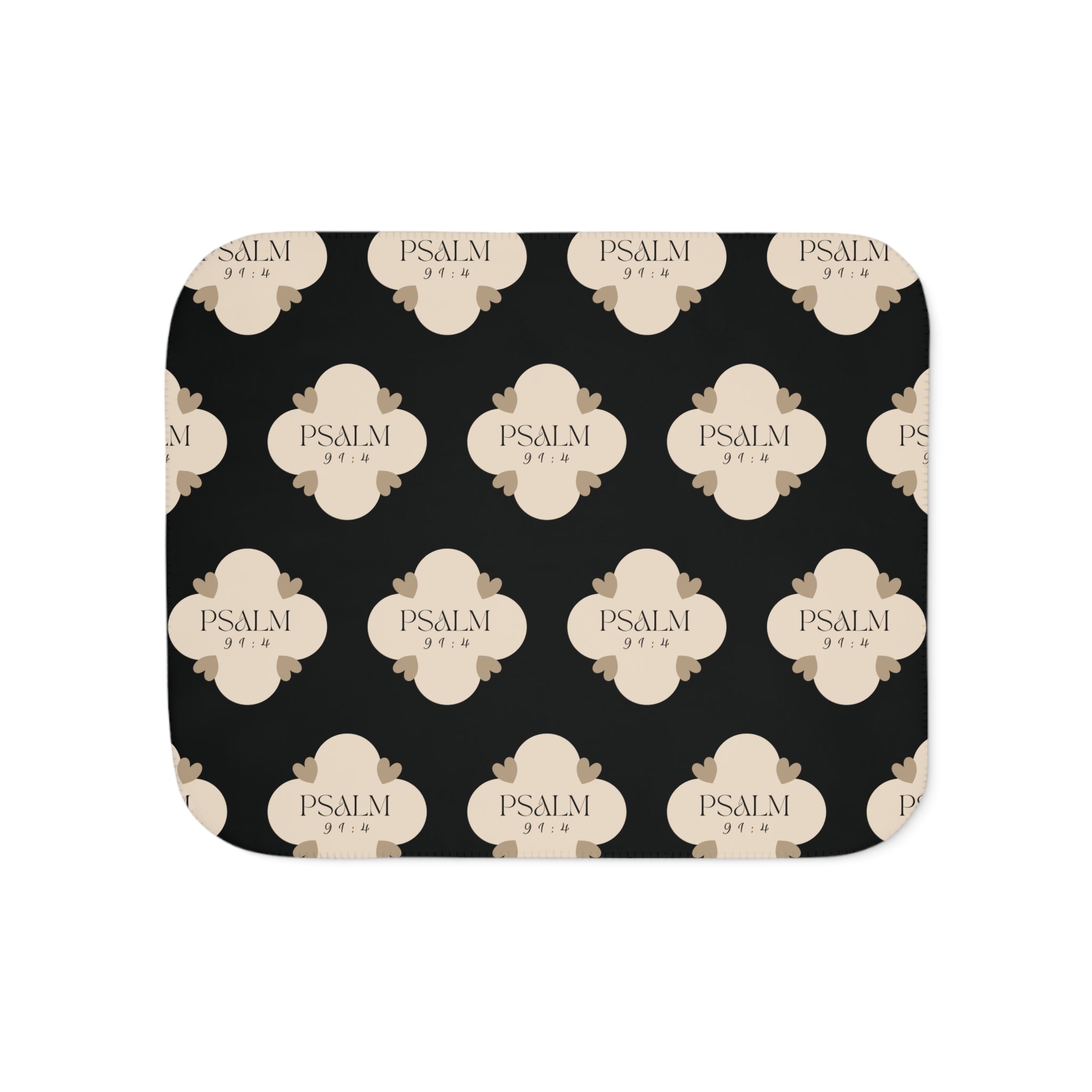 Psalm 91:4 | Sherpa Fleece Blanket | Sandy Brown
