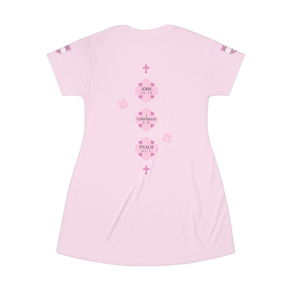 In Love with Jesus | Womens Pajama Tshirt Dress | Precious Pink