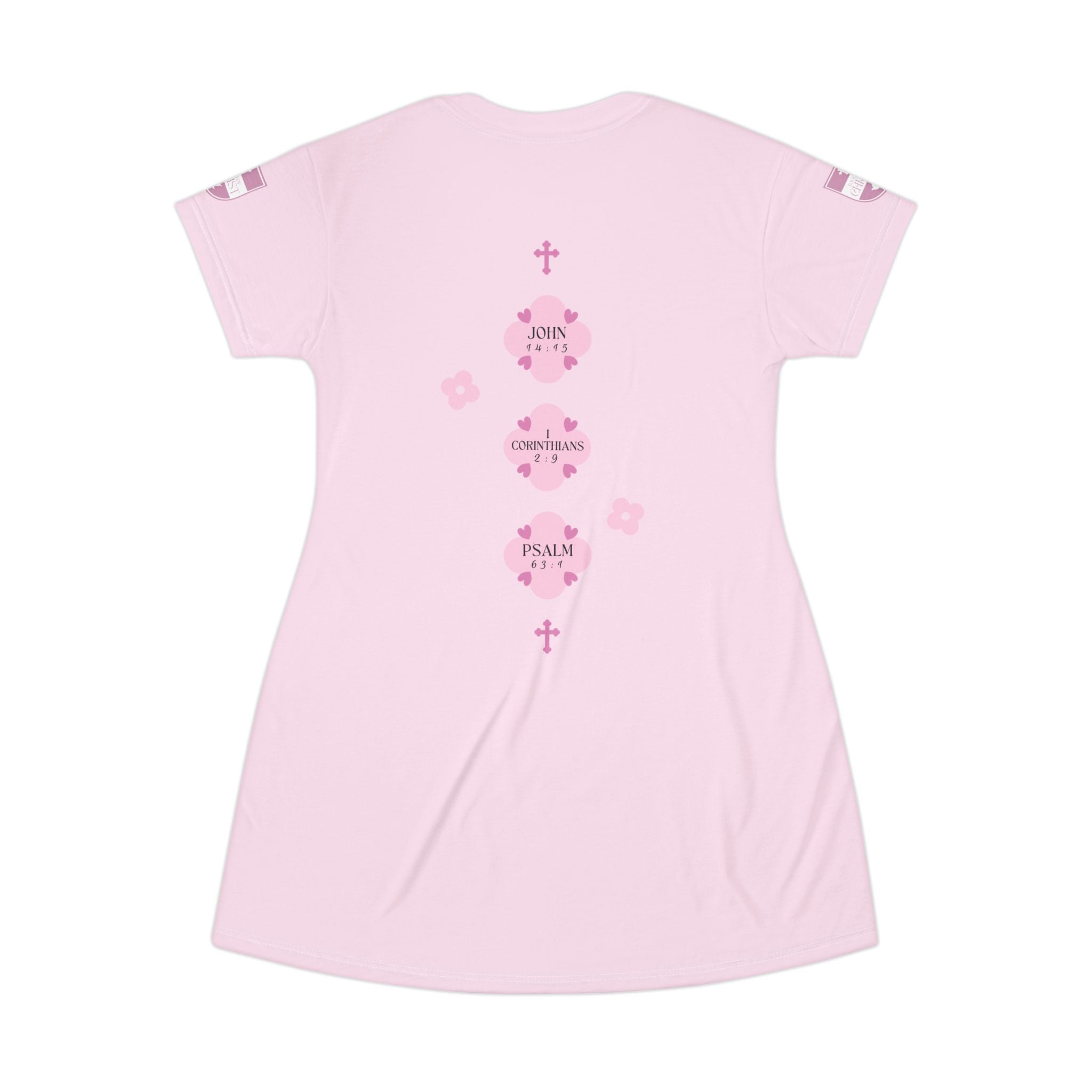 In Love with Jesus | Womens Pajama Tshirt Dress | Precious Pink